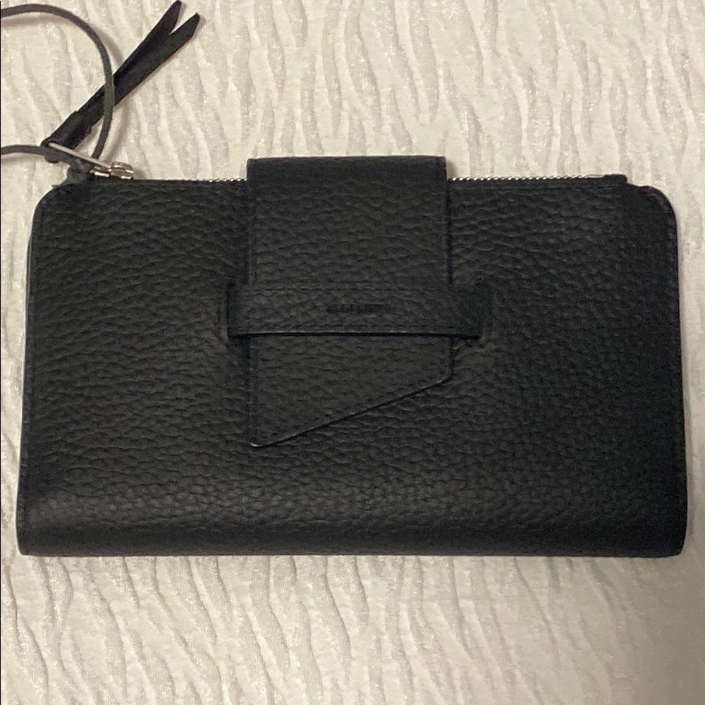All Saints Black Leather Wallet